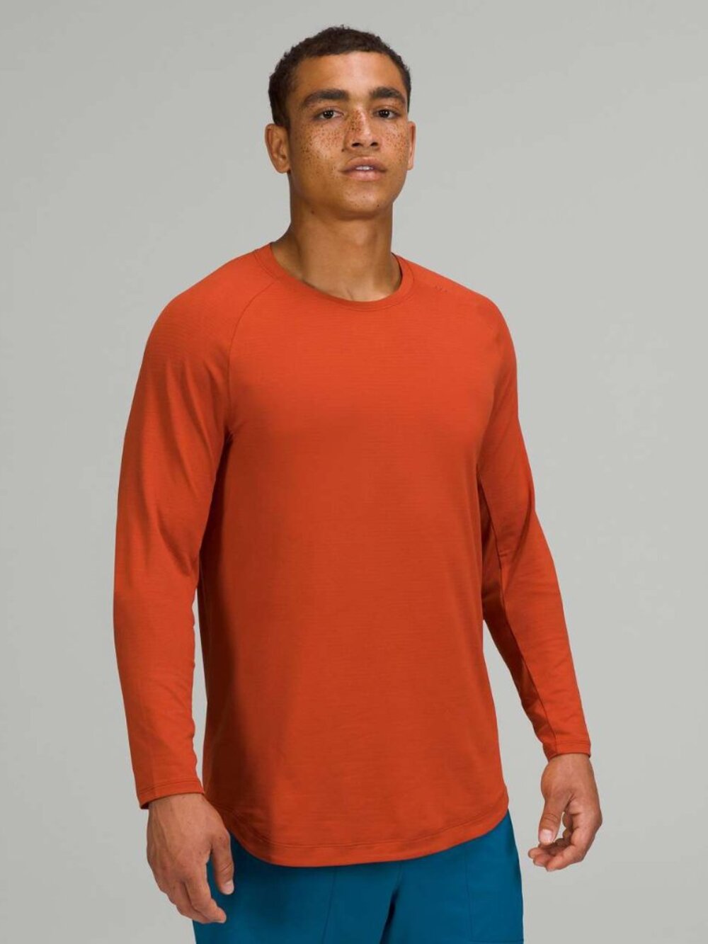 Lululemon Men's Drysense Training Long Sleeve Shirt - Orange